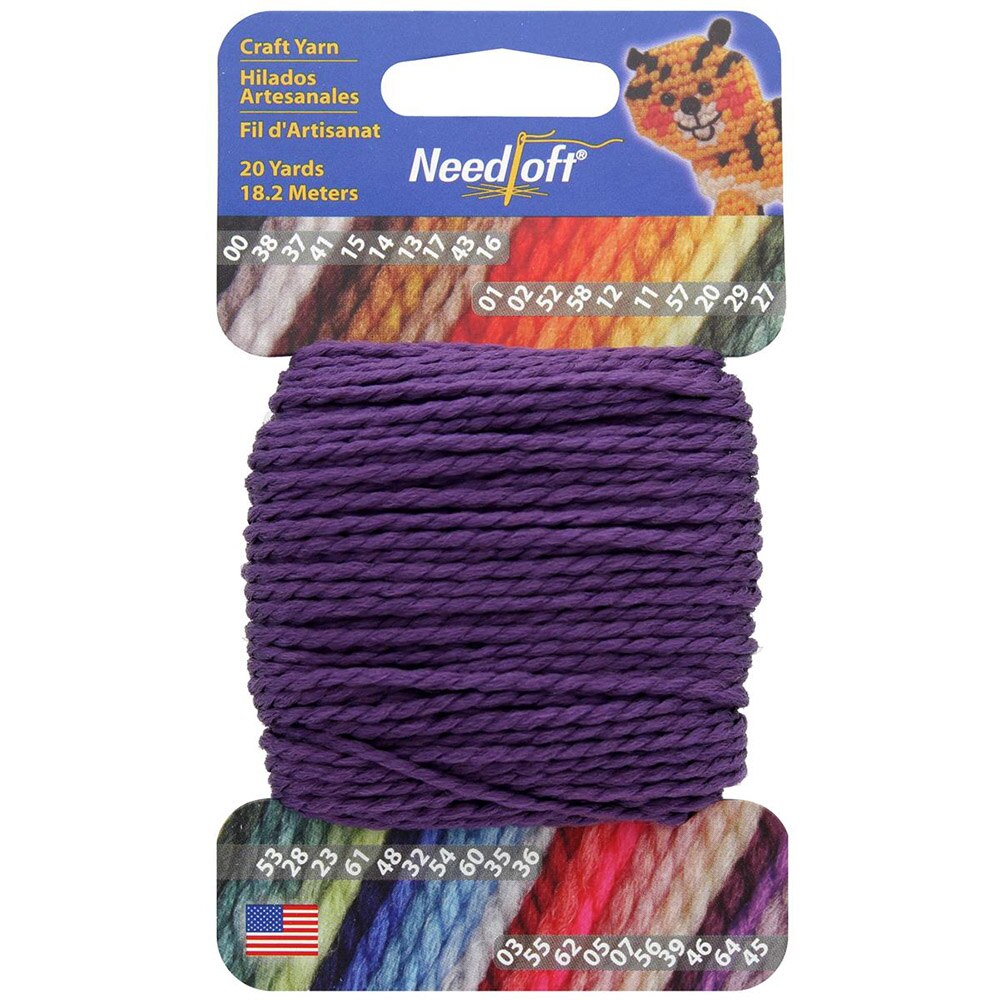Needloft Craft, Nylon Yarn, 20 Yard, Spool, Purple